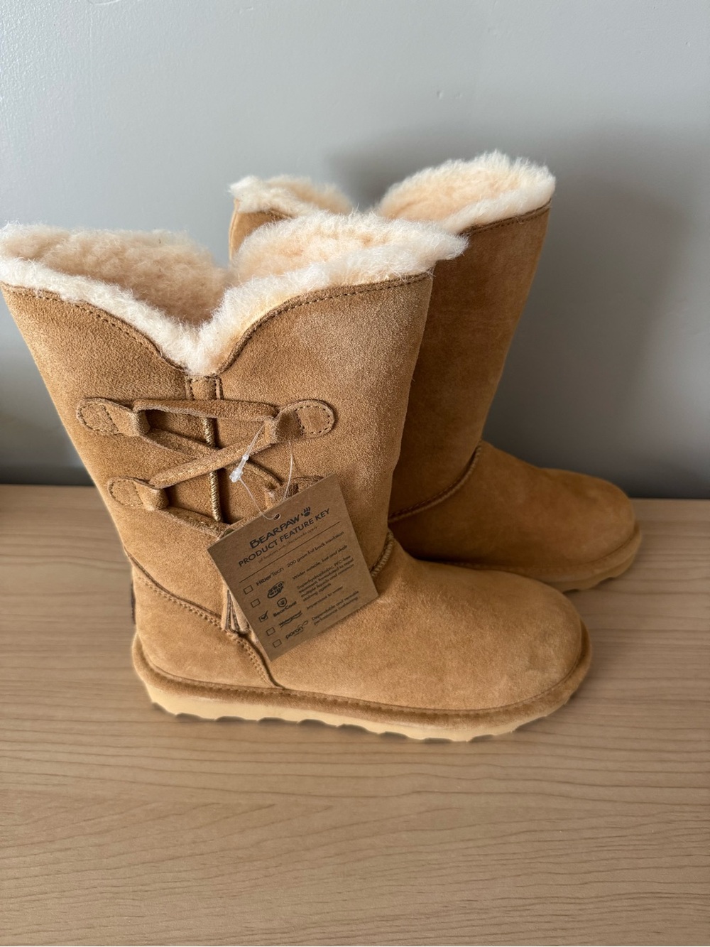 Bear Paw Women’s Tan Shearling-Lined Boots